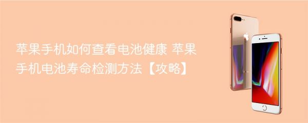 苹果手机如何查看电池健康 苹果手机电池寿命检测方法【攻略】 - php中文网
