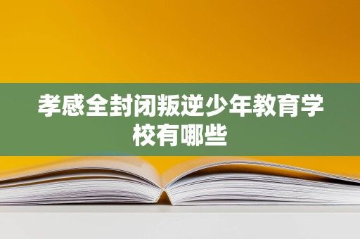 孝感全封闭叛逆少年教育学校有哪些