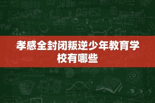 孝感全封闭叛逆少年教育学校有哪些
