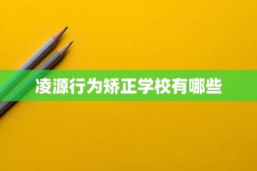 凌源行为矫正学校有哪些