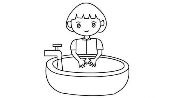 兒童良好習慣簡筆畫