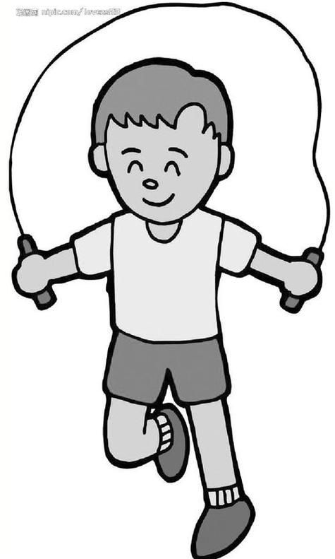 運動健康簡筆畫