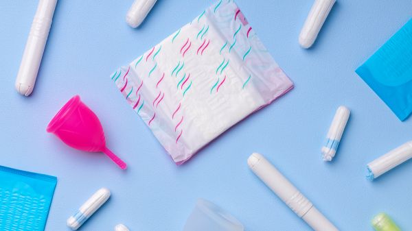 selection of menstrual products