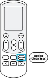 press the option button 3 seconds