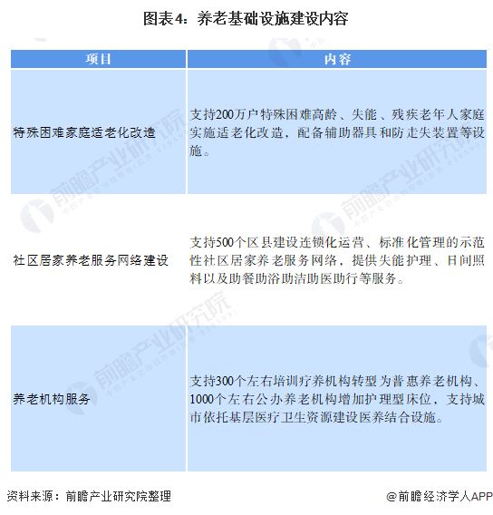 图表4：养老基础设施建设内容