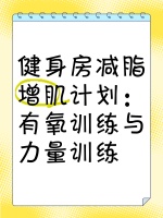 健身房减脂增肌计划：有氧训练与力量训练