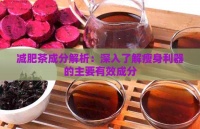 减肥茶成分解析：深入了解瘦身利器的主要有效成分