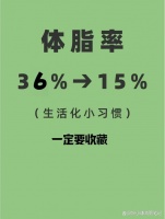 体脂率从36%下降到15%的6个生活好习惯！