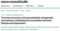Nature子刊：复旦大学阐释健康生活方式降低抑郁症风险的神经机制