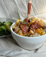 生活化养生餐——美味火腿鸡蛋牛肉炒饭