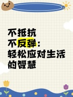 不抵抗，不反弹：轻松应对生活的智慧