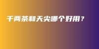 千兩茶和天尖哪個好用？