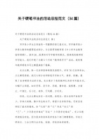 硬笔书法活动总结