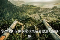 果脯的做法，怎么做如何做家常蘋果脯的做法大全視頻