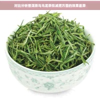 對(duì)比分析普洱茶與烏龍茶在減肥方面的效果差異