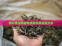 荷葉普洱茶顆粒減肥效果實證分析