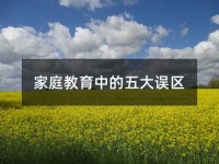 家庭教育中的五大误区