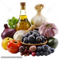 [免摳素材]新鮮有機(jī)蔬菜水果，健康生活設(shè)計(jì)模板下載