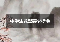 中学生发型要求标准