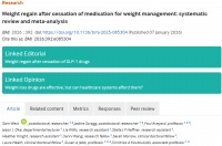 BMJ：用药减重越快，停药反弹越猛