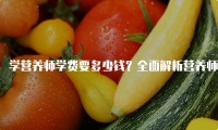 学营养师学费要多少钱？全面解析营养师考证费用
