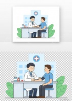 医生给病人检查元素图片下载