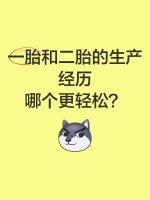 一胎和二胎的生产经历，哪个更轻松