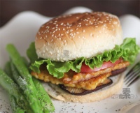 天贝杂蔬素汉堡