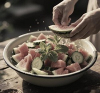 夏季清涼美食推薦：冰鎮(zhèn)西瓜沙拉，解暑又開胃