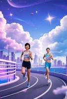 赵雅芝黄圣依威海马拉松同跑 展现女性力量与自律精神