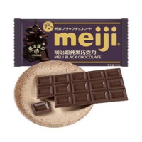 meiji 明治 超纯黑巧克力70% 休闲零食 排块 65g 9.9元